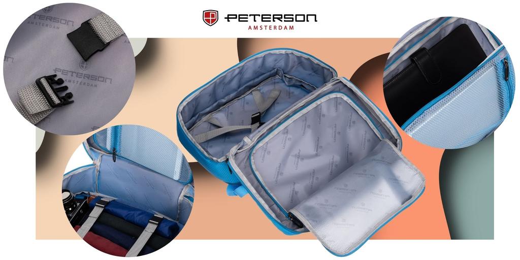 PTN BOCIAN-6446 Blue Travel Backpack