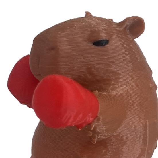 Healing Office Decor Boxing Capybara Figurine, Funny Boxer Desktop Ornament for Stress Relief, Cute Animal Statue Home Car Decoration Unique