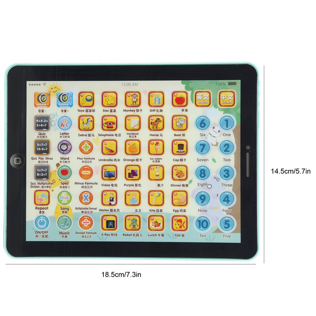 ABS Kid Children Tablet Pad Learning Letters Words Numbers Educational Electronic Toy