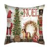 Taie d'oreiller de Noël Père Noël Camion Ferme Maison Bonhomme de neige Couronne Décoration d'arbre de Noël Bureau Canapé Housse de coussin