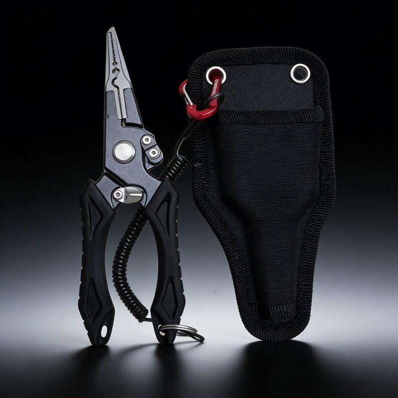Aluminum Alloy Self-Locking Lure Fishing Pliers Saltwater Freshwater Fishing Hook Remover Braid Line Cutter Split Ring Opener