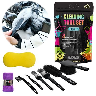Bicycle Cleaning Tools Set Bike Cleaner Brush Kit Bike Cleaning Brush Set for Mountain Road City BMX and Folding Bike Cleaner