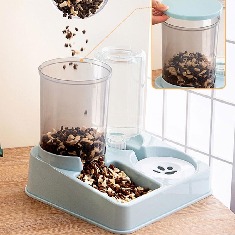 Husdjur Automatisk Vattenautomat Katter Matare Matbehållare Skål Automatisk Vattenfontän 2 i 1 Husdjur Stor Hund Vattenmatare