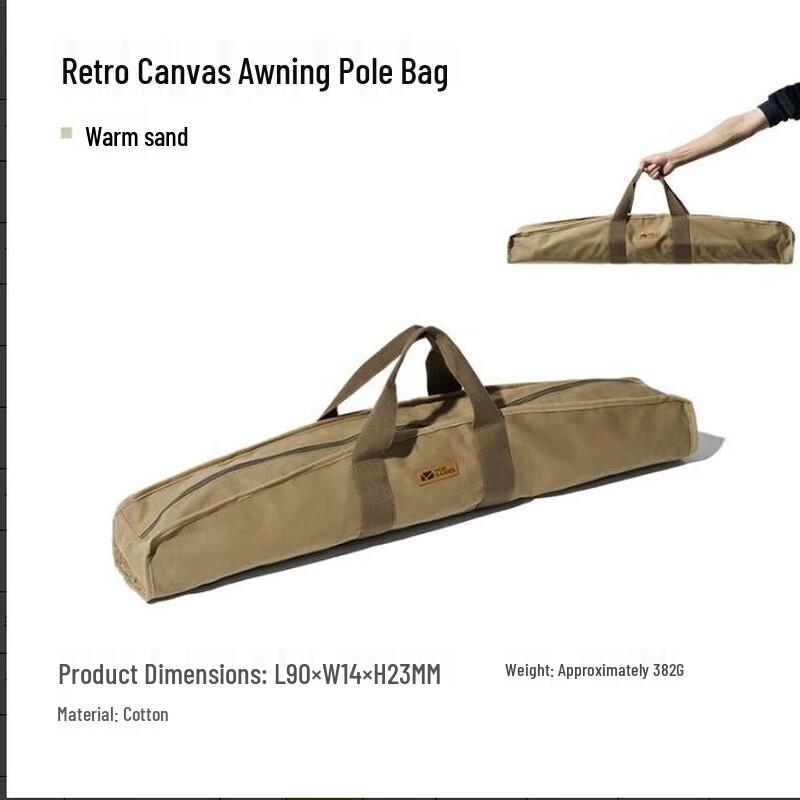 Mobigarden Vintage Canvas Tarp Pole Bag