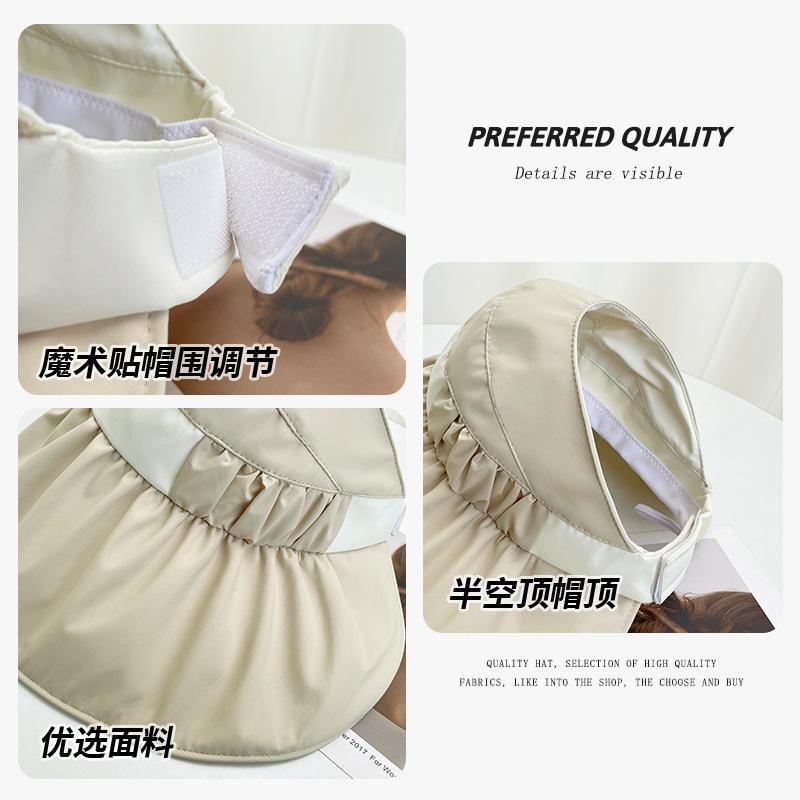 Empty Top Fisherman Hat Children Versatile Large Brim Sun Protection Sun Hat Summer Outdoor Riding Beach Basin Hat