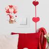 Valentinstag Zwerg und herzförmiger Ballon Schlafzimmer Wohnzimmer Wandverschönerungsaufkleber