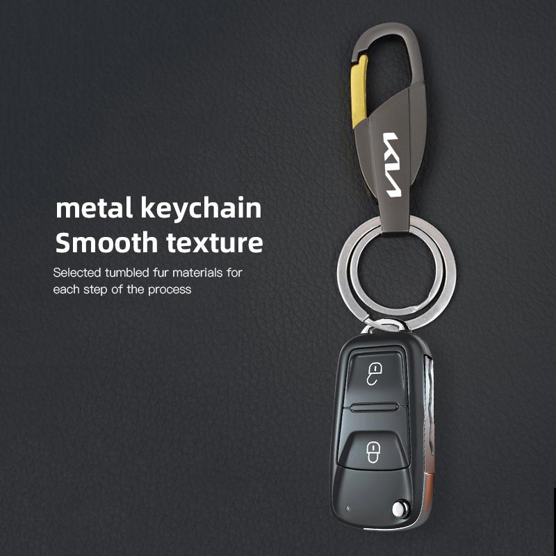 THCR5 1Pcs Car Key Accessories Zinc Alloy Keychain Ring For KIA RIO Sorento Ceed K5 Stinger Niro EV6 EV9 Soul Cerato Stonic Carnival