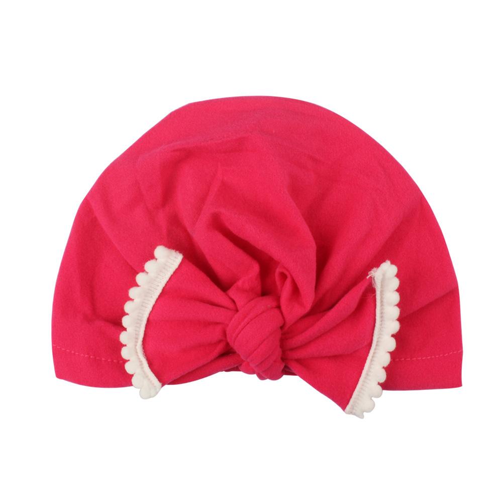 Newborn  Bowknot Turban Knot Cap Cute Beanie Head Warp Cap