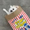 Creative Cute Hidden Food Pet Cat and Dog Kraft Paper Popcorn Paper Bag Puzzle Decompression Sound Chew Dog Toy