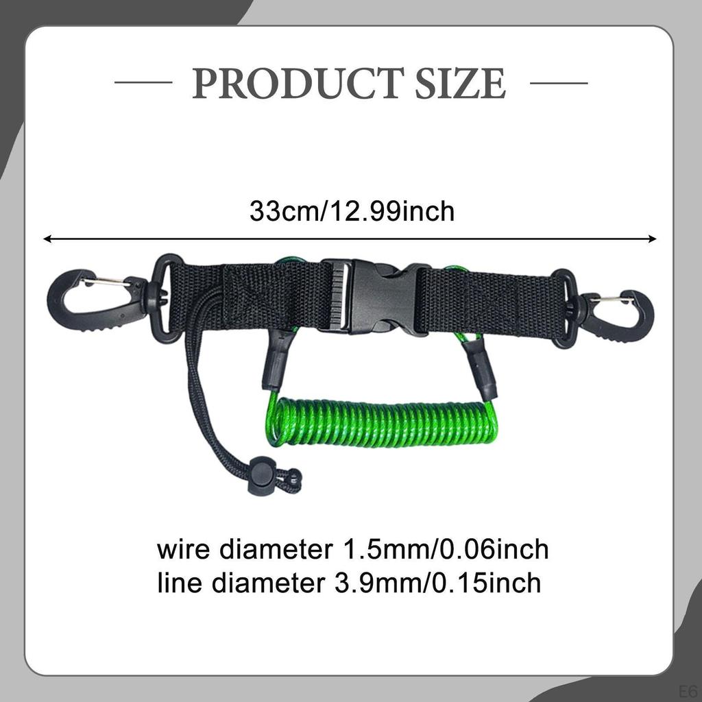  Lanière de plongée sous-marine Anti-perte Durabilité Accessoires avec boucle à dégagement rapide, Multifonctionnel pour