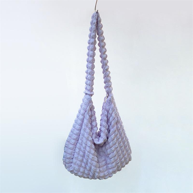 Bolsa Transversal e Tote Grande em Lona Estilo Japonês Nuvem Bolha para Estudantes