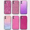 Pink Glitter Phone Case For IPhone 17 Air 16 15 14 13 Pro Max 11 12 Black Silicone Cover