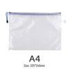 A4 Transparent Waterproof Mesh Zipper Document Bag - Office & Student Use