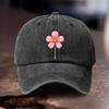 Pc Adjustable Hat with Pink Cherry Blossom Print Unisex Outdoor Sport Style Ideal Gift for Wedding Party Birthday Racing T