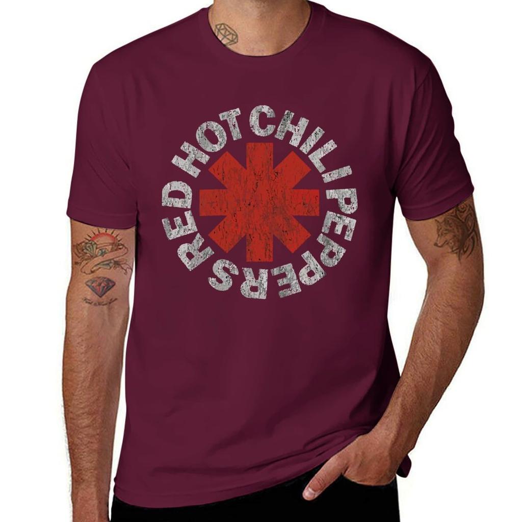 Red Hot Chill Peppers T-Shirt Blacks New Edition Fitted T Shirts for Men