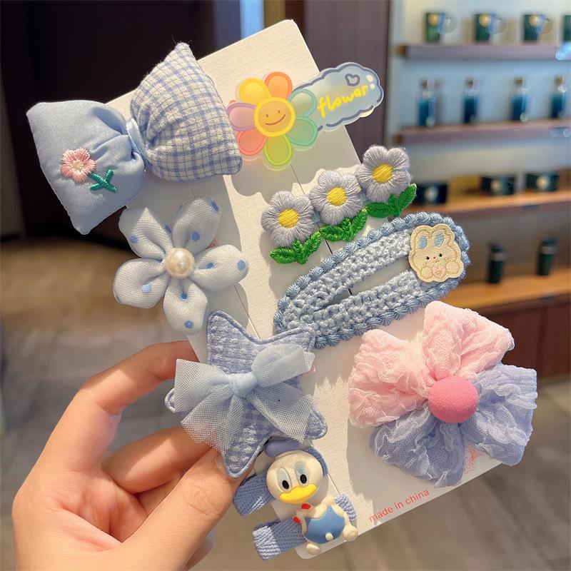 8/9 Stück Neue Mode Kinder Kinder Plüsch Hase Liebe Haarnadel Cartoon Haarnadel Kleines Mädchen Weicher Pony Clip Kinder Accessoires