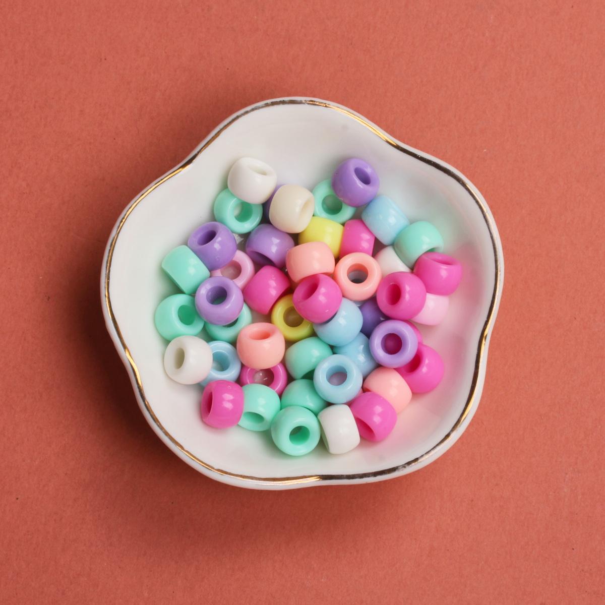 

Модные унисекс бусины пони акриловые разделительные бусины 5,5 мм x 8,5 мм браслеты 20 шт для поделок принадлежности для волос изготовление ювелирных изделий