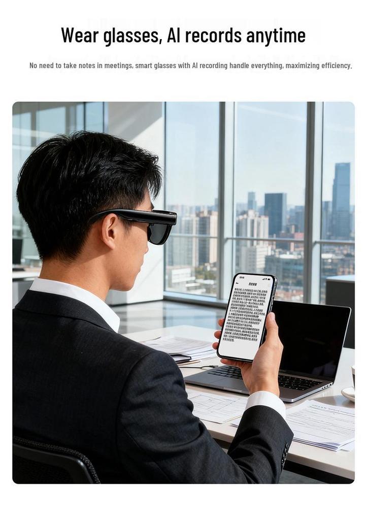 MT3 Smart Glasses: AI Translation, 8MP Video, Photography, Voice Recording, Multi-functional, Anti-shake.