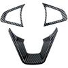 3PCS Interior Accessories Carbon Fiber Color Decor Steering Wheel Button Frame Cover Trim For Ford Fusion 2013-2018 Edge 2015-2019