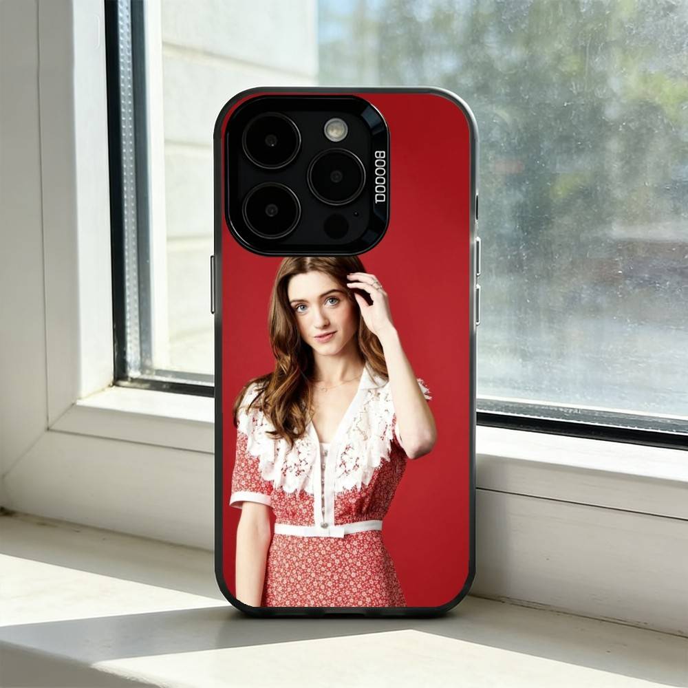 Retro Chic Vibe Natalia Dyer Phone Case For iPhone 17,16,15,14,13,12,11 Plus,Pro Max,XS,Colorful Silver Phone case Funda Cover
