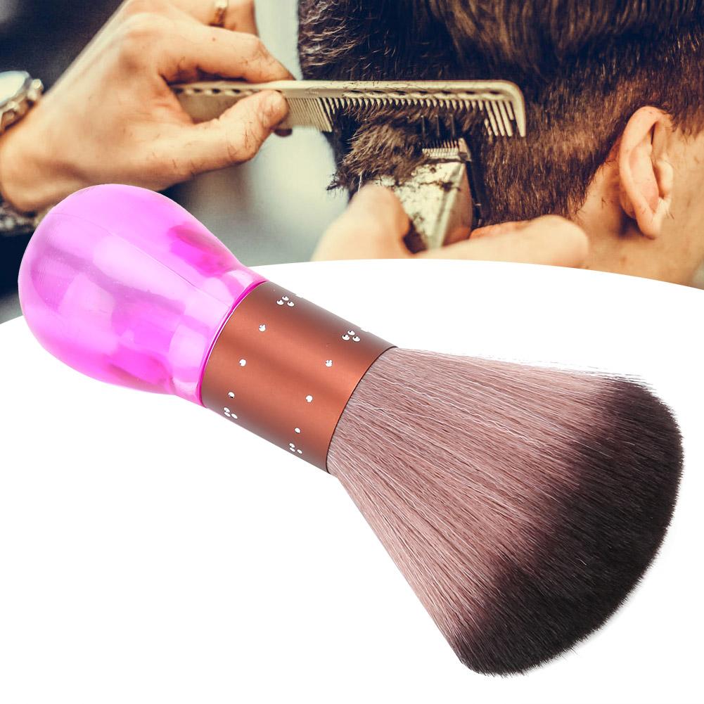 Portable Soft Fiber Hair Dust Cleaning Sweeping Brush Neck Face Hair Remover BrushPink