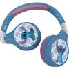 LEXIBOOK 2-in-1 Bluetooth and Wired Headphones - Foldable and Adjustable - Disney Stitch