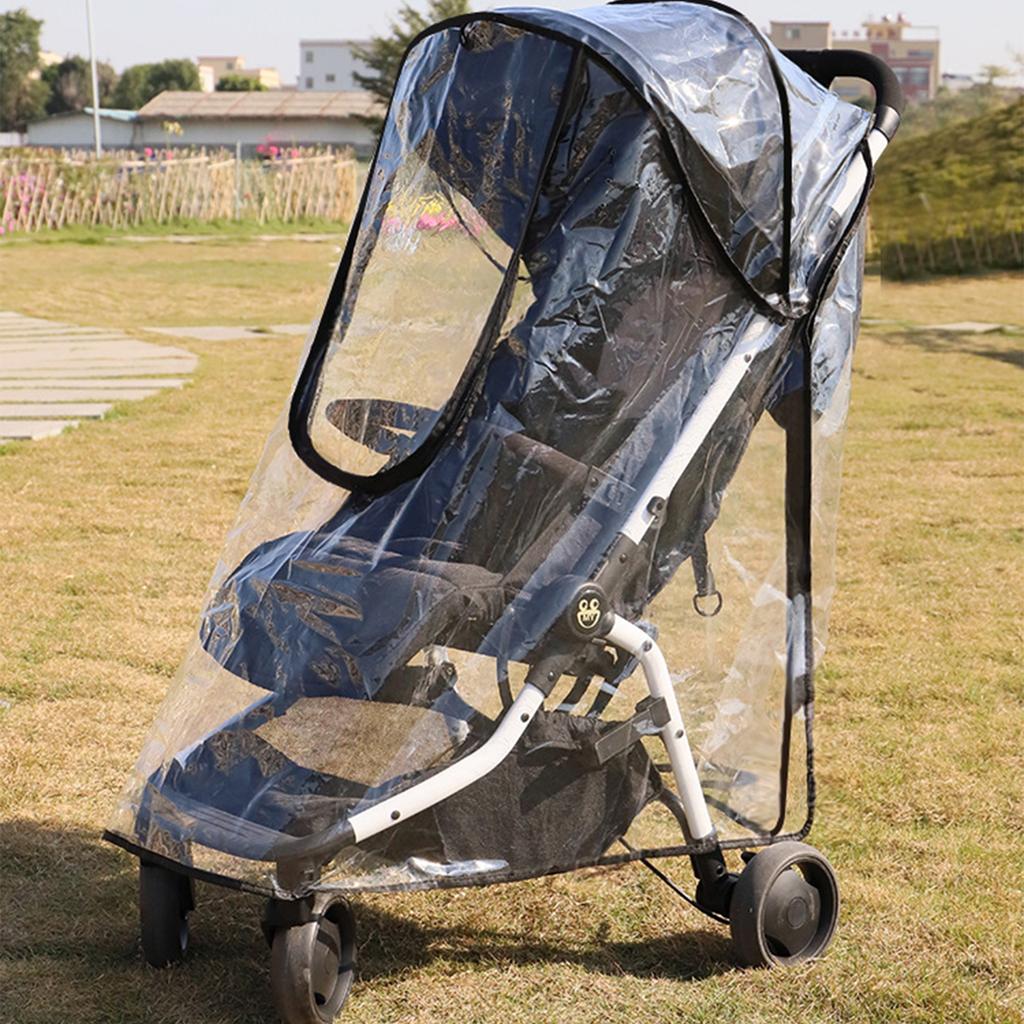 Transparent Baby Stroller Rain Cover Weather Proof & Portable Protective Sleeve Full Protections Cart Rain Guard