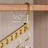 6/8 Holes Storage Rack for Clothe Hanger Organizer Foldable Rotatable Magic Metal Hangers Storage Rack Wardrobe Space Saver Hook