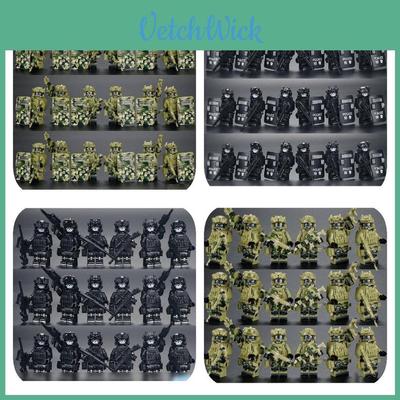 Ghost Special Police Military Special Forces Building Blocks Compatible With Boys' Construction Toys With Shields And Buckets