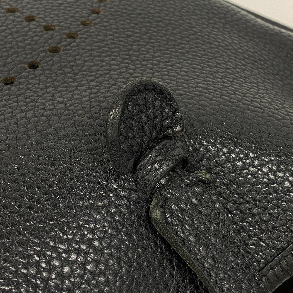 HERMES Taurillon Clemence Taurillon Clemence Evelyn 3 29 PM Shoulder Bag black Taurillon Clemence mens Used