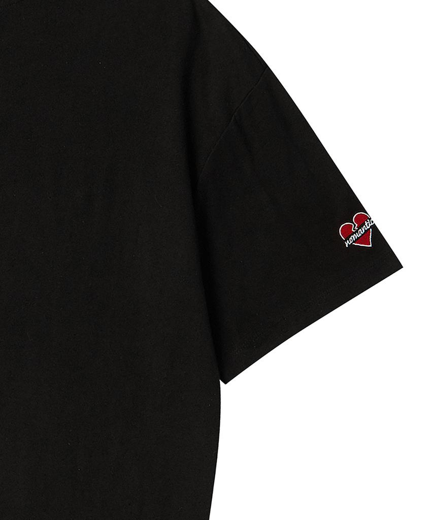 BEYOND CLOSET Nomantic Small Logo Basic Short Sleeve T-Shirt Black