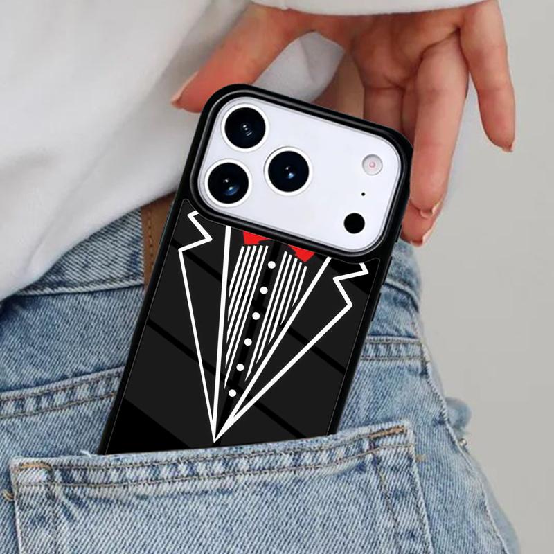 Cool Man Suit Shirt Tie Phone Case for iPhone 16e 15 14 13 12 17 Pro Max Plus Air 17pro Cover Coque