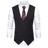 Men Waistcoat V Neck Formal Sleeveless Single-breasted Spring Vest for Work
