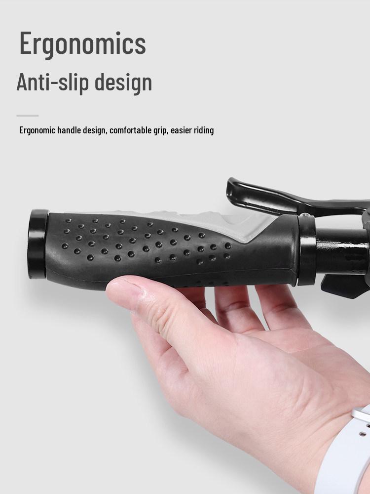 Aluminum Alloy Lock-on Non-slip Mountain Bike Handlebar Grips with Rubber Bar Ends
