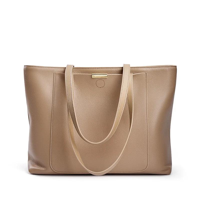 Lässige Umhängetasche für Damen mit großem Fassungsvermögen, Luxus-Designer-Handtasche aus Leder, Einkaufstasche für den Weg zur Arbeit