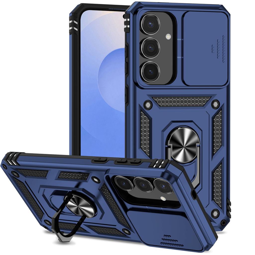 Armor Case For Samsung Galaxy S25 FE S25Edge A17 A07 A56 A26 A36 A16 A06 5G 4G Coque Ring Holder Shockproof Lens Protect Cover