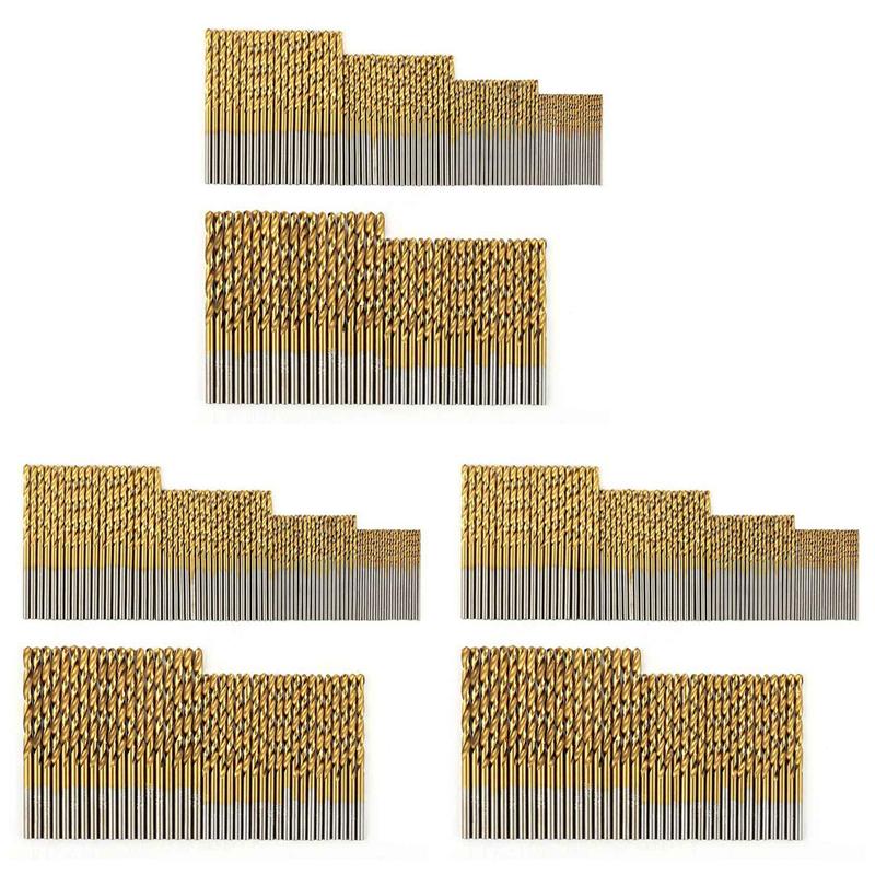 B97A-360 Pcs Titanium Drill Bit Set HSS Drill Bits For Metal, Steel, Wood, Plastic, Copper, Aluminum Alloy, 1Mm To 3.5Mm