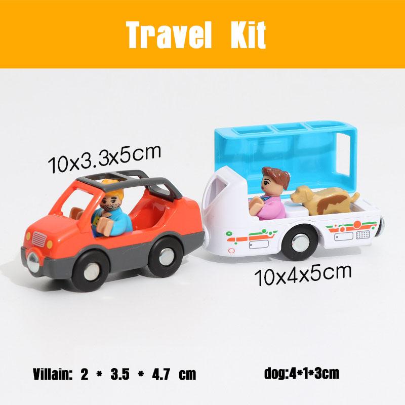 Fire Truck Magnetic Train Car Ambulance Police Car Toy Fit Brio Wooden Train Track Railway Toys For Children