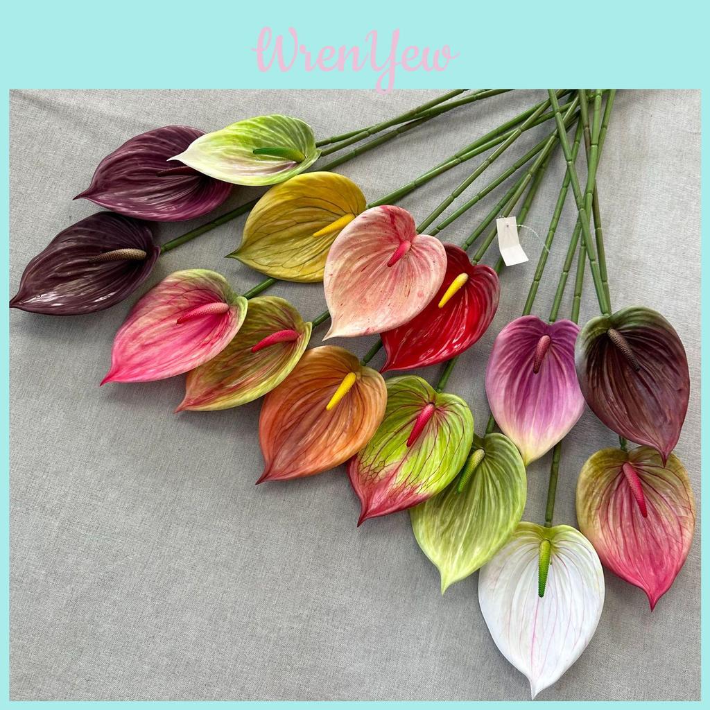 Anthurium Simulated Plants Wedding Hotel Restaurant Decoration Ornament Desktop
