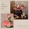 Artificial Flowers 3-Headed French Rose Realistic False Flowers Indoor Outdoor Decoration Wedding Garden Event Photography Props