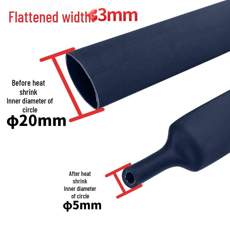

KT Extra Thick Double Wall Heat Shrink Tube with Adhesive - 4x Shrinkage, Waterproof Insulation Sleeve (4m-52)
