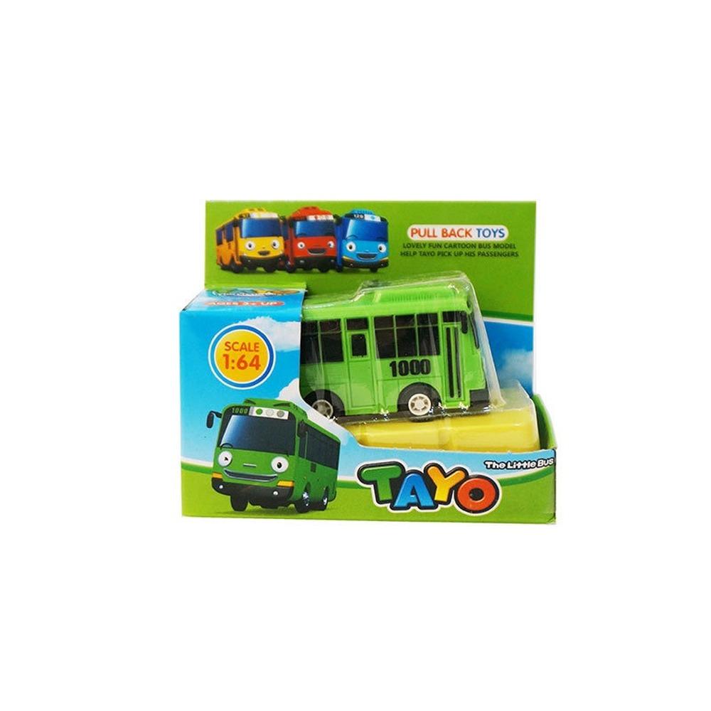 1/64 Cartoon TAYO Bus Kids Toys Mini Pull Back Car Korean Anime Model Bus Toy Play Vehicles Educational Toys for Children Boys Gifts