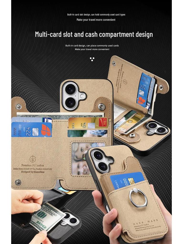 MOTO Edge60 Phone Case Wallet with Ring Holder, Compatible with Edge75