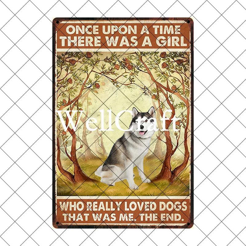 Wellcraft Pet Husky Dog Are Your Friend Wine Cafe Bath Shop Art Metal Tin Sign Wall Poster Iron Painting Pub D CM