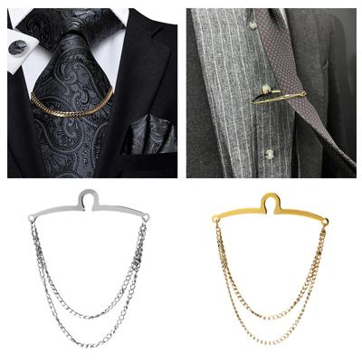 Clips de cravată vintage pentru bărbați Lanț pentru cămașă Cataramă Lanț de cravată în formă de U Bijuterii Accesorii pentru cravată formală Banchet de afaceri Nuntă