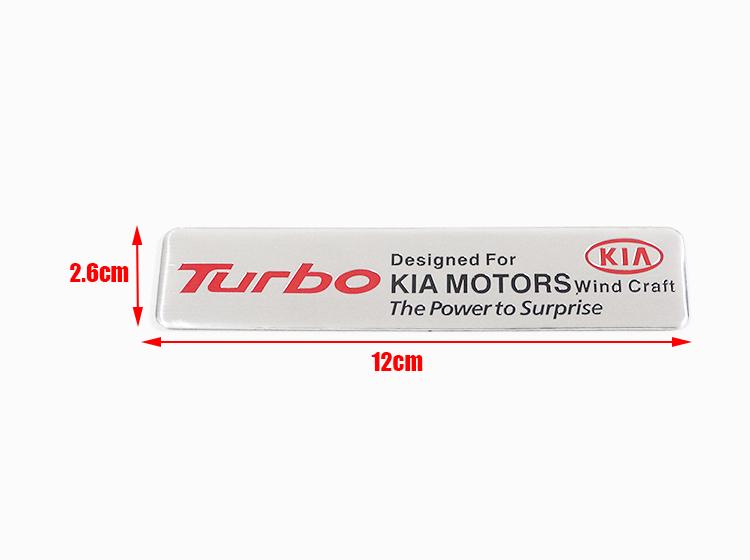 AANQ1 1pcs 3D Car Logo Aluminum Sticker Fender Side Rear Bumper Tail Door Trunk Sticker Emblem Sticker Styling Accessories For KIA