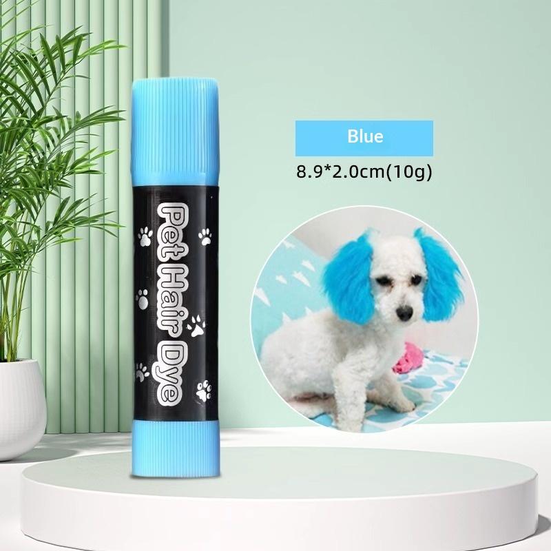 Spezieller Haarfärbestift für Haustiere, leicht zu reinigen, Einwegprodukt, ungiftig, leuchtend, auswaschbar, farbenfrohe Hundehaarfärbepaste, Tiermarker-Stift