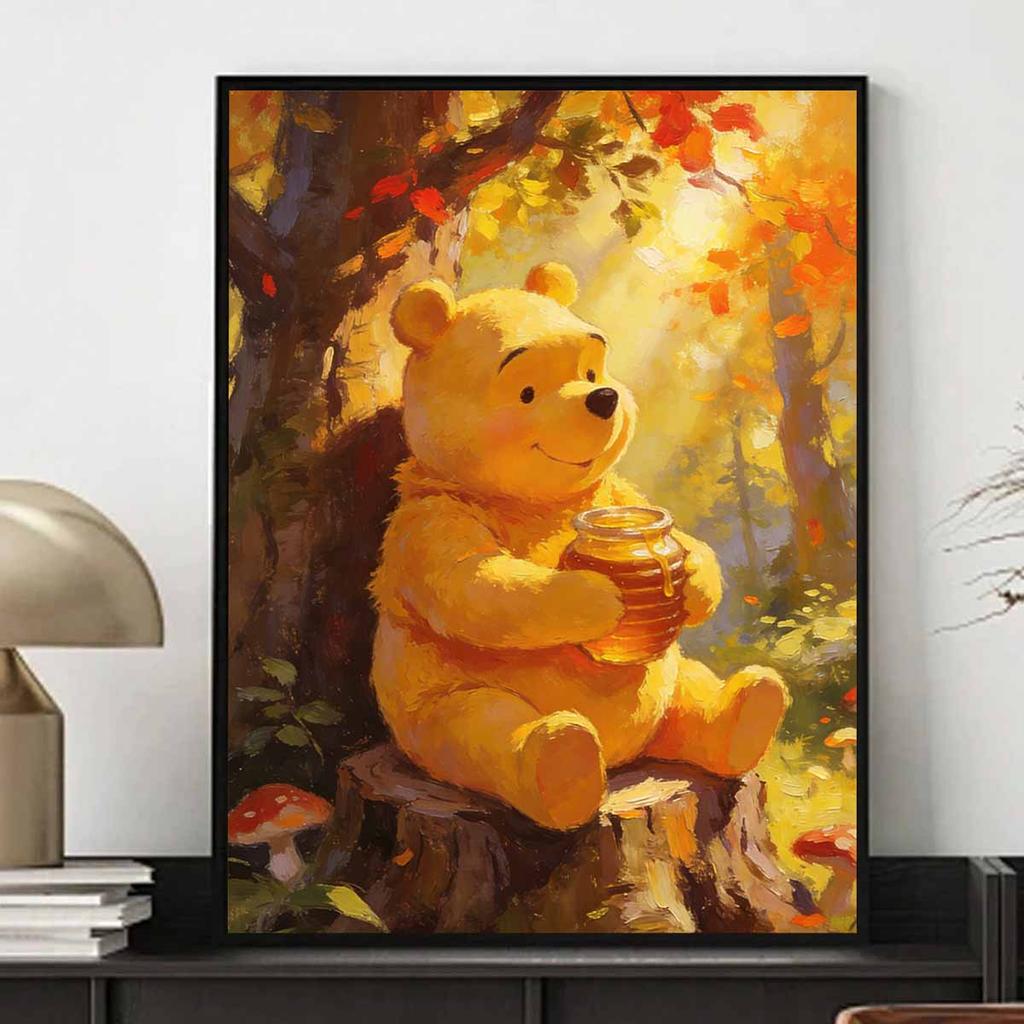 Disney Winnie The Pooh honey oil painting handmade painting art kit mosaic diy home decoration gift