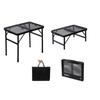 Camping Folding Table Outdoor Picnic Table Foldable Beach Table Mesh Top Grill Table