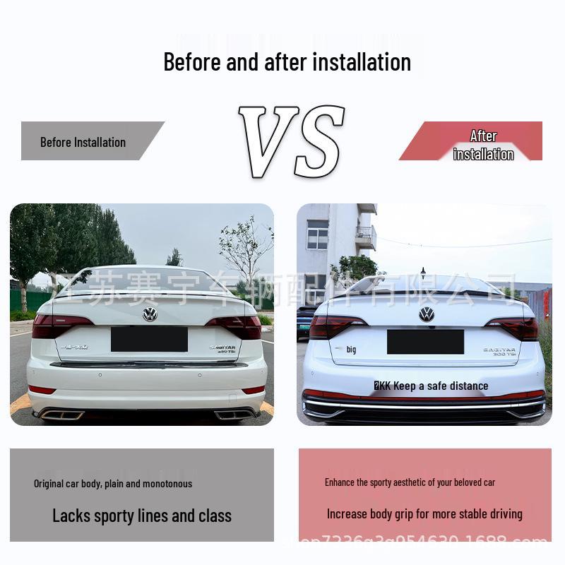 Volkswagen Sagitar Rear Spoiler (2019-2025) - Sport Type, No Drilling Required